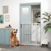 PawHut Barreira de Segurança para Cães 76-104 cm Nível sem Perfuração Nível para Escadas(m-6)