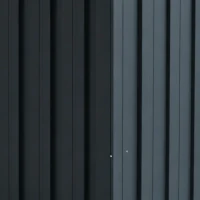 Outsunny 7.6 x 4ft Garden Metal Shed, Outdoor Storage Shed with Window, 2 Vents and Lockable Door for Garden, Patio, Dark Grey(m-13)