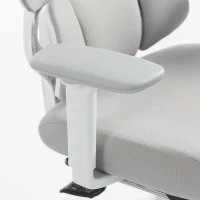 HOMCOM Cadeira de escritório ergonômica com suporte lombar dinâmico adaptativo, 73x75x120-128cm, cinza(m-6)