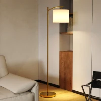 HOMCOM LED Floor Lamp with Remote Control - Gold Tone(m-2)