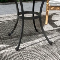 Outsunny Mesa de jardim Loungetisch Mesa de varanda, Design vintage, 60 x 60 x 53 cm, Preto(m-5)