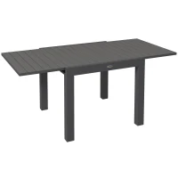Outsunny Mesa de jardim, mesa outdoor, resistente às intempéries, 162 x 80 x 75 cm, Cinza(m-1)