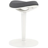 HOMCOM Banco Oscilante Ergonômica Regulável em Altura até 120 kg 42,5x35,5x56,5-71,5 cm Cinza(m-1)