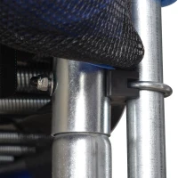 HOMCOM Trampolim com rede de proteção Trampolim de jardim para interior e exterior Trampolim fitness para jovens e adultos Aço Azul+Preto até 113,6 kg Ø305 x 248H cm(m-4)