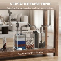 PawHut Fish Tank Bare Glass for DIY Glass Aquarium with Protective Base Mat 24L Transparent for Fish Shrimps(m-8)