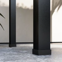 Outsunny Canteiro elevado com teto de estufa, Caixa de plantas elevada com orifícios de drenagem, 100 x 48 x 124 cm, Preto(m-5)