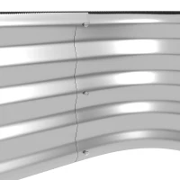 Outsunny Canteiro em metal, 2 níveis, resistente às intempéries, fundo aberto, 120 x 90 x 30 cm, Cor: Prateado(m-5)