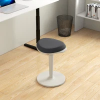 HOMCOM Banco Oscilante Ergonômica Regulável em Altura até 120 kg 42,5x35,5x56,5-71,5 cm Cinza(m-4)