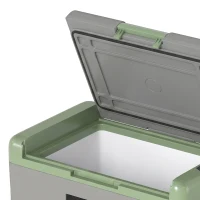 Outsunny 50L Portable Car Refrigerator - Light Green and Grey(m-10)