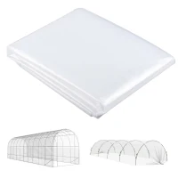 Outsunny Cobertura de estufa em plástico, lona para cobrir plantas, resistente a UV, à prova d'água, APENAS película 8 x 10 m(m-1)
