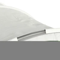 Outsunny Three Man Duo Room Tunnel Tent, with Accessories - Cream/Green(m-10)