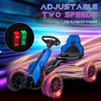 HOMCOM Elektro Go-Kart für Kinder 3-5km/h Gokart mit 2-Fach verstellbarem Geschwindigkeit, Sicherheitsgurt, EVA-Räder für 3-8(m-5)
