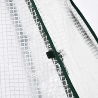 Outsunny Mini Estufa Tenda de Inverno para Plantas com Porta Enrolável Jardim Varanda Proteção Invernal Branco 160 x 140 x 180 cm(m-4)