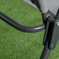 Outsunny Conjunto de móveis bistrô para exteriores Conjunto bistrô de jardim Dobrável, 53,5 cm x 64 cm x 93 cm, Cinza claro(m-4)