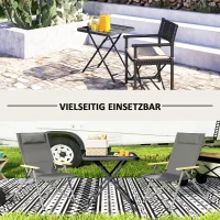 Outsunny Mesa de jardim dobrável 70 x70 cm, resistente às intempéries, mesa de varanda dobrável com design vazado, quadrada Preto(m-4)