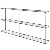 Outsunny Suporte de plantas de 3 níveis, estante para plantas para estufas, galpões, garagens, 222x30x114 cm, Verde escuro(m-6)