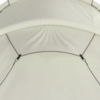 Outsunny Tente Gonflable Camping 2-4 Personnes avec Pompe 2 Chambres et Séjour Imperméable 3000mm 485x245x188cm Gris(m-10)