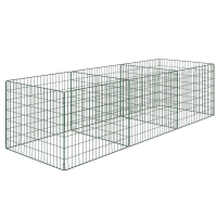 Outsunny Composteira 1680 litros, 270 x 90 x 70 cm 3 peças composteira rápida em aço, resistente às intempéries Verde