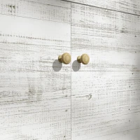 Outsunny Canteiro elevado com rodízios, compartimento com armário, forro interior, visual envelhecido, 110x50x95 cm, Branco(m-4)