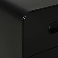 Vinsetto Gaveteiro Móvel com 3 Gavetas, Arquivo com Rodízios e Fechadura, Armário de Escritório com Pastas Suspensas e Compartimento para Canetas, Gaveteiro para Mesa 39x48x59cm Preto(m-5)
