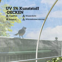 Outsunny Kasdekfolie van Kunststof, Zeil voor het Afdekken van Planten, UV-bestendig, Waterdicht, 6 x 10 m(m-4)
