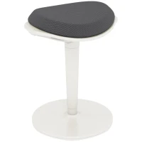 HOMCOM Banco Oscilante Ergonômica Regulável em Altura até 120 kg 42,5x35,5x56,5-71,5 cm Cinza(m-7)