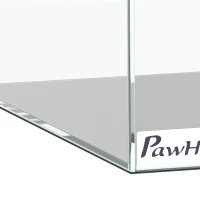 PawHut Fish Tank Bare Glass for DIY Glass Aquarium with Protective Base Mat 24L Transparent for Fish Shrimps(m-11)