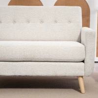 HOMCOM Sofá 2 lugares, confortável, 134x71x82 cm, Bege(m-5)