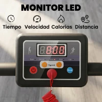 HOMCOM Cinta de Correr Plegable Velocidad de 1-10km/h Cinta de Andar Eléctrica con Pantalla LCD Botón de Emergencia y Carga Máx. 110 kg para Fitness Hogar Oficina 122x62,5x119 cm Plata y Negro(m-4)