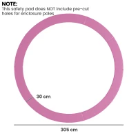 SPORTNOW 10FT Trampoline Spring Cover, Plastic Trampoline Pad Replacement with Elastic Cord, Waterproof, UV Resistant and Tear-Resistant, No Holes for Pole, Pink(m-3)