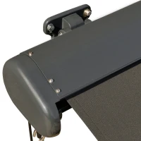 Outsunny Toldo elétrico, com controlo remoto, inclui kit de montagem, estrutura metálica, cinza escuro, 3 x 2,5 m(m-4)
