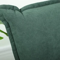 HOMCOM Poltrona de chão com encosto ajustável em 5 posições, giratória, poltrona estofada moderna, verde(m-5)