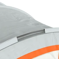 Outsunny Three Man Duo Room Tunnel Tent, with Accessories - Cream/Orange(m-10)