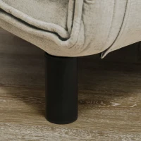 HOMCOM Poltrona-cama dobrável, poltrona 3 em 1 com encosto ajustável, para quarto e quarto de hóspedes, Cinzento(m-5)