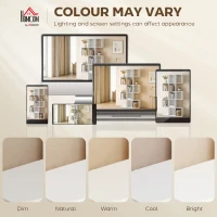 HOMCOM 5-Tier Bookshelf, S Shaped Geometric Bookcase with 15 Compartments, White Wood Effect(m-8)