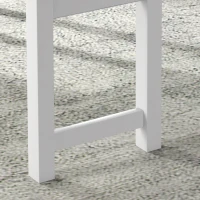 HOMCOM Conjunto de assentos, Conjunto de mesa de jantar 4 peças, 1 mesa, 1 banco, 2 cadeiras, Cinza + Branco(m-5)