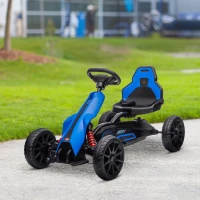 HOMCOM Go kart elettrico per bambini con cintura e ruote EVA, 3-8 anni(m-6)