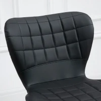 HOMCOM Conjunto 2 Banquetas de Bar Design Retrô 47 cm x 51,5 cm x 89-109 cm Preto(m-4)