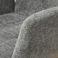 HOMCOM Poltrona estofada, poltrona de destaque, design moderno, giratória, até 120 kg, Cinza escuro(m-4)