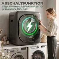 HOMCOM Kondensationstrockner mit Wärmepumpentechnologie, Tischgerät, monatliche Finanzierung(m-6)