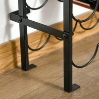 HOMCOM Estante de vinhos para 60 garrafas, prateleira metálica para garrafas, 63 x 20,5 x 118 cm Preto(m-5)