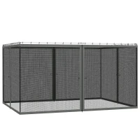 Outsunny Moustiquaires pour tonnelle barnum pavillon de jardin 3 x 4 m - lot de 4 moustiquaires zippées + crochets d'attaches(m-9)
