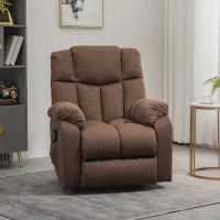 HOMCOM Poltrona elevatória com função reclinar e telecomando 92 x 95 x 107 cm, Castanho(m-2)