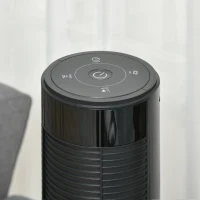 HOMCOM Ventilador de torre silencioso com controlo remoto 117 cm 70° oscilante, ventilador de pé com 4 modos, 3 velocidades, temporizador 12h, visor LED, Preto(m-4)
