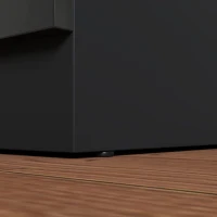 HOMCOM Chest of Four High Gloss Front Drawers - Black(m-12)