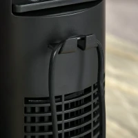 HOMCOM Ventilador de torre silencioso com controlo remoto 117 cm 70° oscilante, ventilador de pé com 4 modos, 3 velocidades, temporizador 12h, visor LED, Preto(m-5)