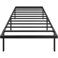 HOMCOM Bedframe met Opbergruimte, Metalen Frame, zonder lattenbodem, 90 x 200 cm(m-15)