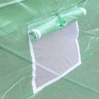 Outsunny Vervangfolie voor 3x3x2 m Kas, Stevig, Scheurbestendig, 6 Ramen, Deur, Groen(m-7)
