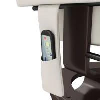 HOMCOM Poltrona relax com função de massagem e apoio para os pés, Poltrona reclinável, Couro sintético, 79 x 82 x 101 cm, Creme branco(m-5)