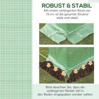 Outsunny Vervangfolie voor 3x3x2 m Kas, Stevig, Scheurbestendig, 6 Ramen, Deur, Groen(m-5)